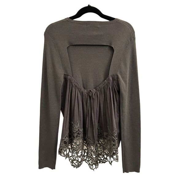 Bailey 44 Love Ya So sweater top with lace back size L - Picture 3 of 9